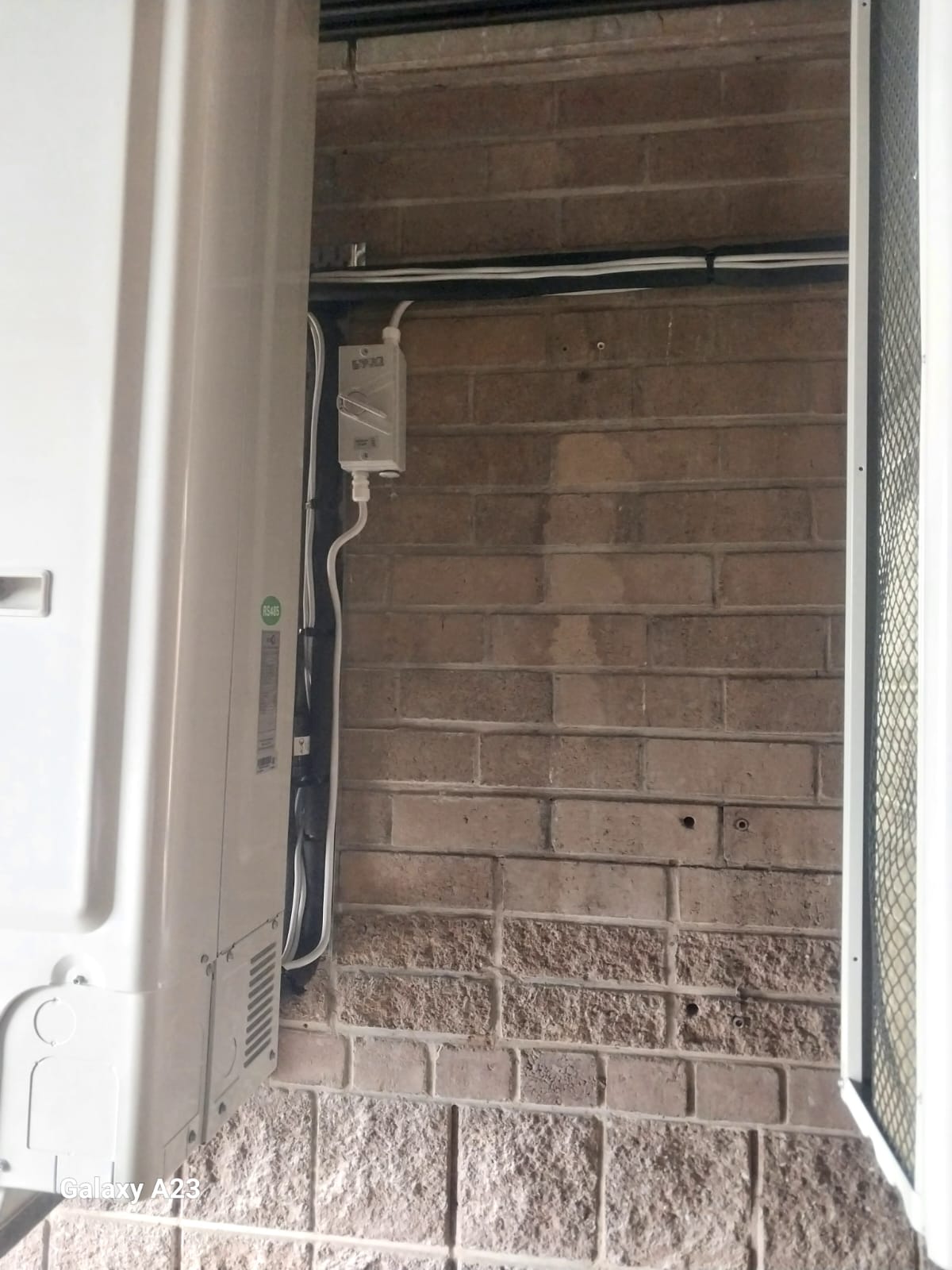 Outdoor unit sensor and wiring installation