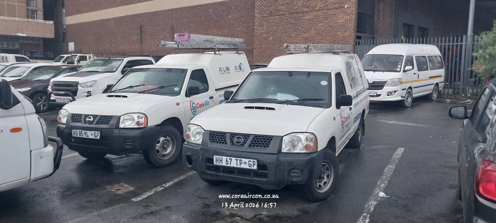 Core Air service vehicles on site